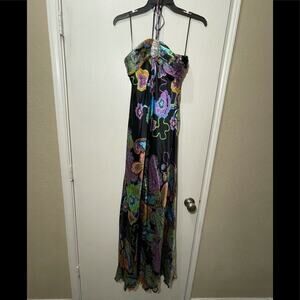 ISSUE‎ Silk Halter Paisley Maxi Dress